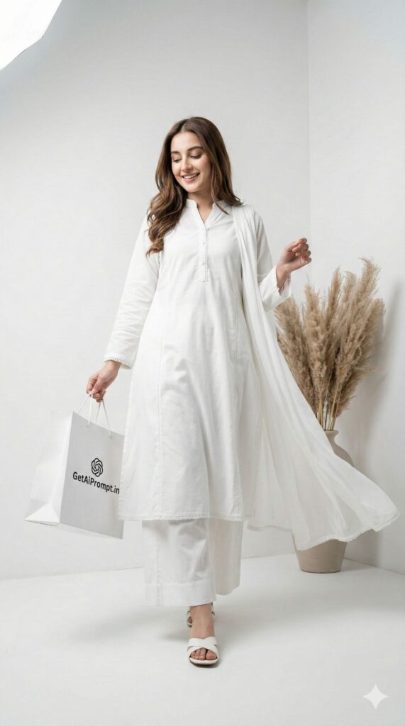 Option 3: The Minimalist Eid trend: Gen-Z Ethnic | Vibe: Clean, Bright, Pinterest Aesthetic
