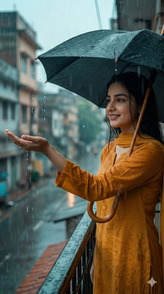 Option 8: The Rainy Monsoon trend: Cinematic Mood | Vibe: Emotional, Dramatic, Bollywood Aesthetic