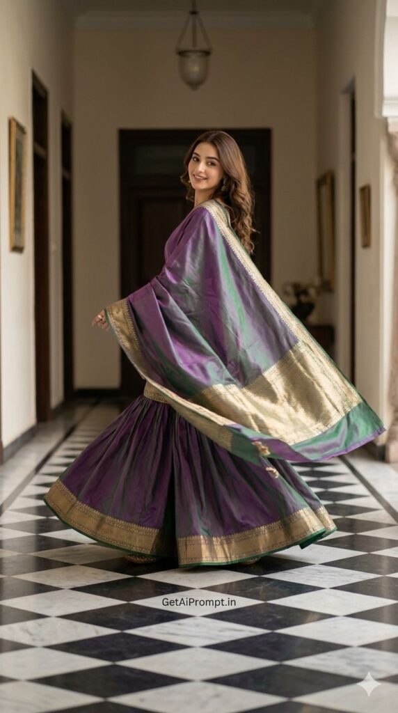 Option 18: The Gharara Flow trend: Heritage Fashion | Vibe: Old World Charm, Royal