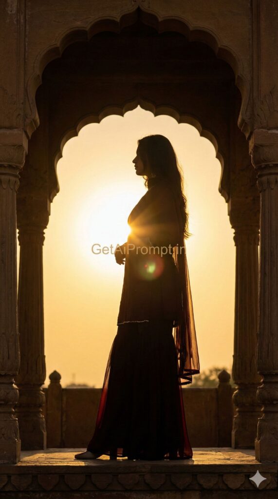 Option 30: The Silhouette Finale trend: Golden Hour Art | Vibe: Artistic, Mystery, Shape