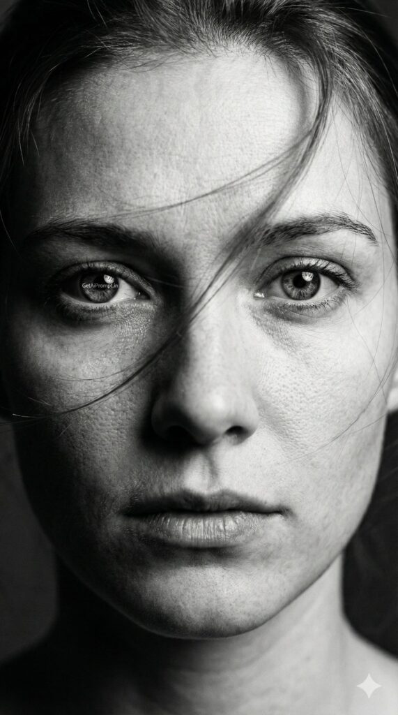 Option 28: The Monochrome Classic trend: Timeless Portrait | Vibe: Soulful, Intense, Raw