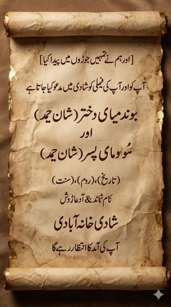 Trend: Antique Revival | Vibe: Historical, Warm, Authentic vintage scroll wedding invitation