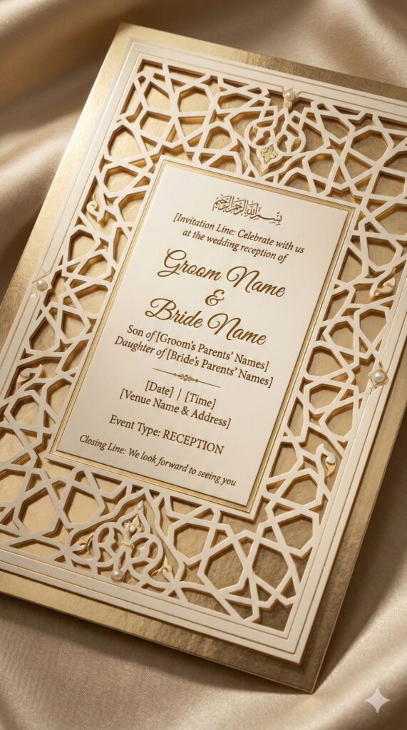 Trend: Layered Depth | Vibe: Complex, Golden, Dimensional laser cut wedding invitation