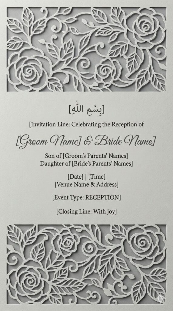 Trend: Transparency Chic | Vibe: Modern, Light, Architectural acrylic Nikah invitation