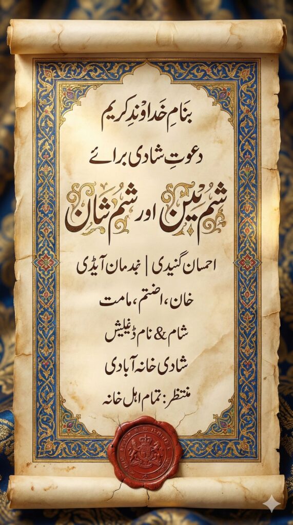 Trend: Historical Museum | Vibe: Antique, Important, Official royal scroll wedding invitation