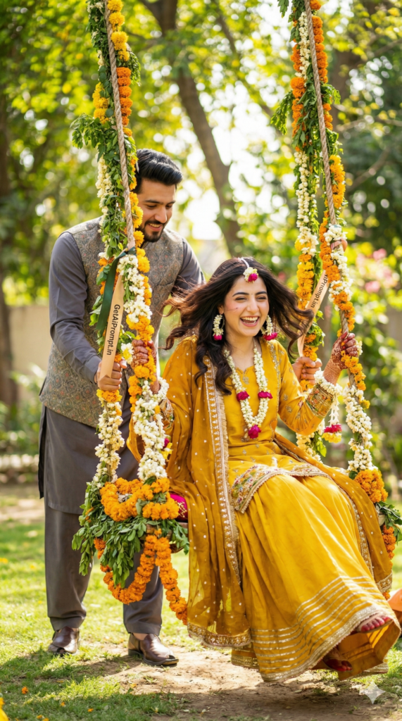 trend: Mehndi/Mayoon Fun | Vibe: Playful & Colorful