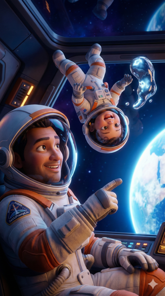 trend: Sci-Fi / Imagination | Vibe: Adventure, Zero Gravity, Cute