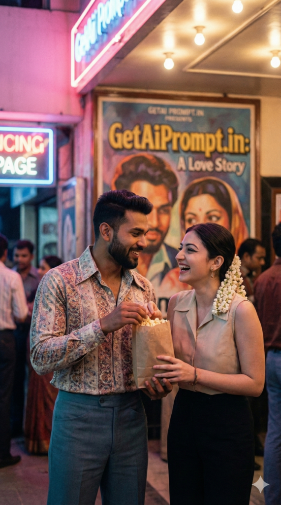 trend: Retro Cinema Date | Vibe: Neon & Popcorn Nostalgia