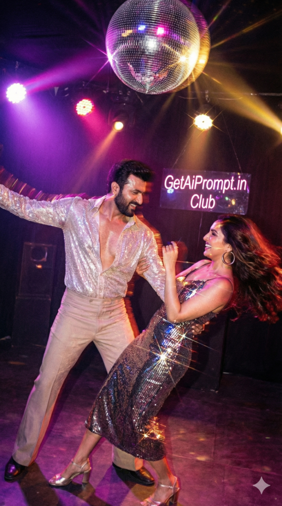 trend: 80s Disco Party | Vibe: Neon Lights & Motion Blur