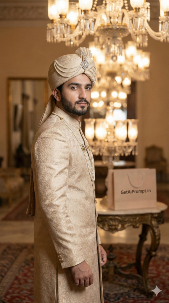 trend: Hyderabad Brocade | Vibe: Sophisticated, wealthy, and pearls