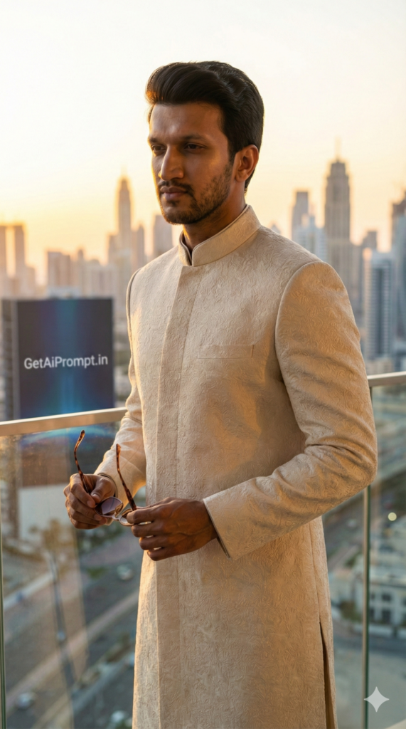 trend: Dubai Gold | Vibe: Ultra-rich, sunset, and skyline