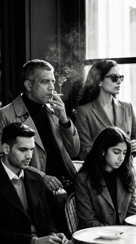 Trend: Cinematic Art | Vibe: Parisian Chic, Intellectual, High Contrast