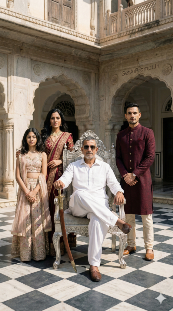 Trend: Traditional Power | Vibe: Haveli Courtyard, Pathani Suit, Generational Wealth