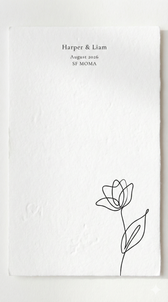 Trend: Minimalist Line Art | Vibe: Artistic, Modern, Intellectual, Museum