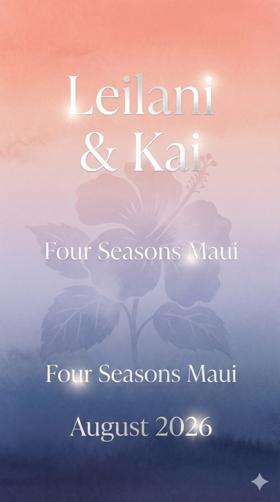 Trend: Ombre Sunset | Vibe: Romantic, Warm, Gradient, Tropical Elegance (Not Tiki)