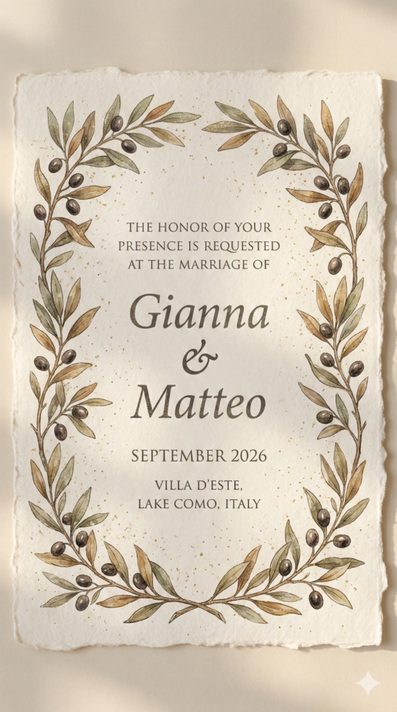 Trend: Italian Olive Branch | Vibe: Lake Como, Tuscany, Old World, Olive Groves