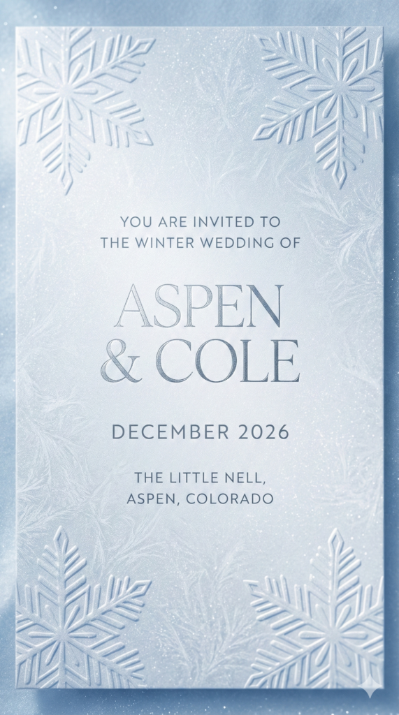 Trend: Winter Snowflake Silver | Vibe: Snow, Fur, Crystal, White Wedding