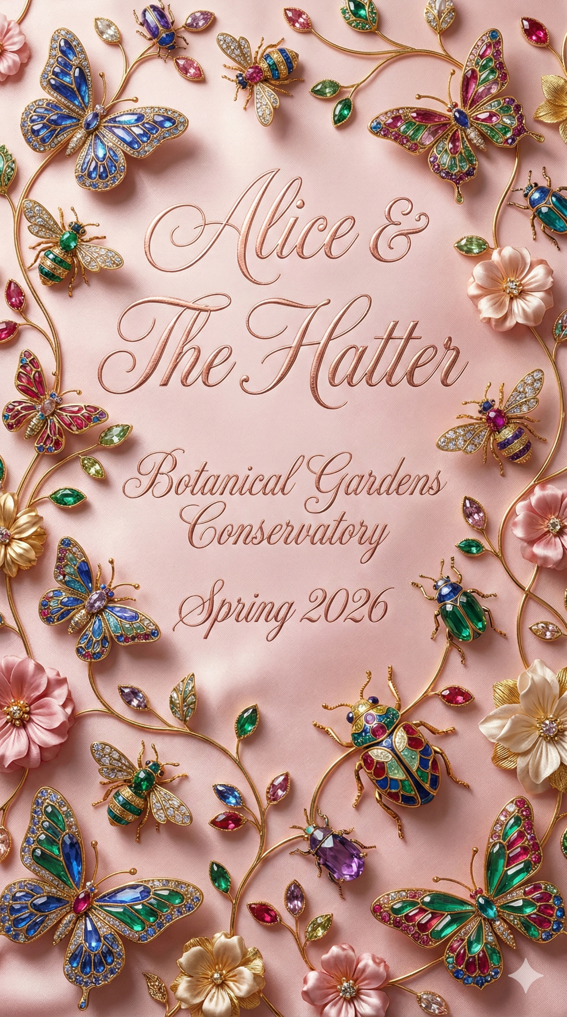 trend: Fantasy Maximalist Butterfly | Vibe: Met Gala theme, whimsical luxury, jewel-encrusted insects, overflowing detail.