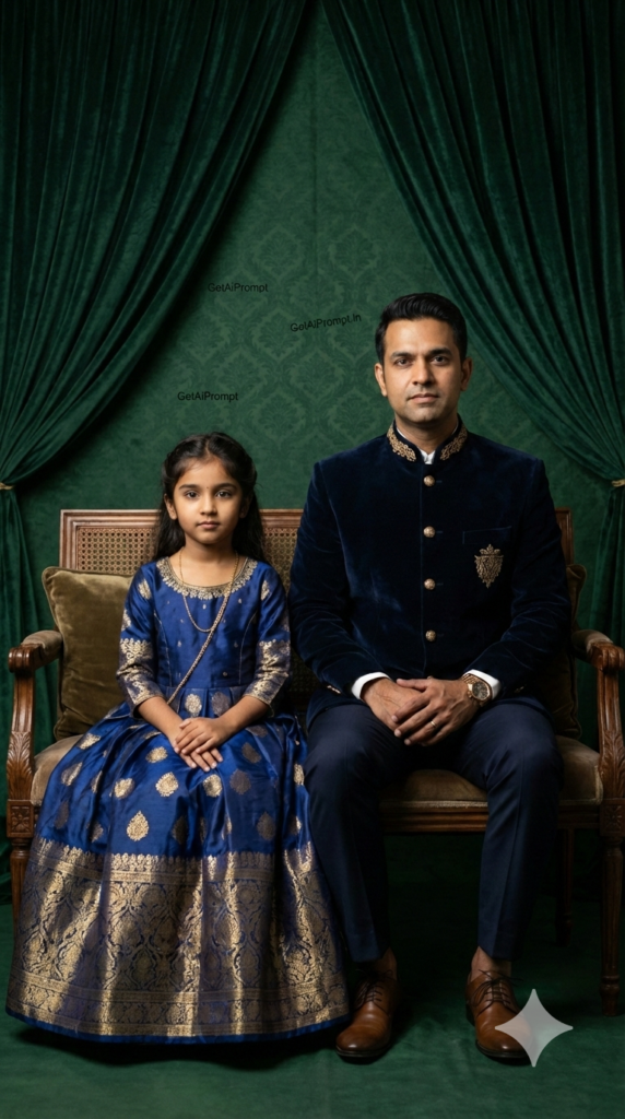 trend: Aristocratic Heritage | Vibe: Royal family portrait, jewel tones, deep luxury.