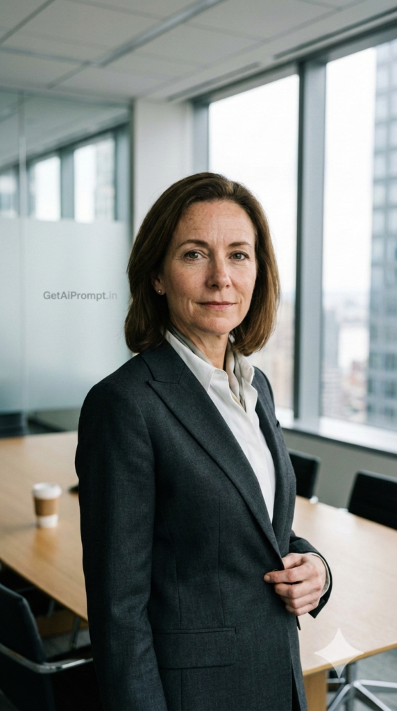 Boardroom Window Authority Portrait AI Headshot