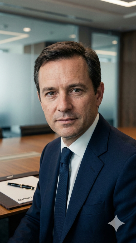 Private Equity Boardroom Portrait AI Headshot Elite Finance Executive