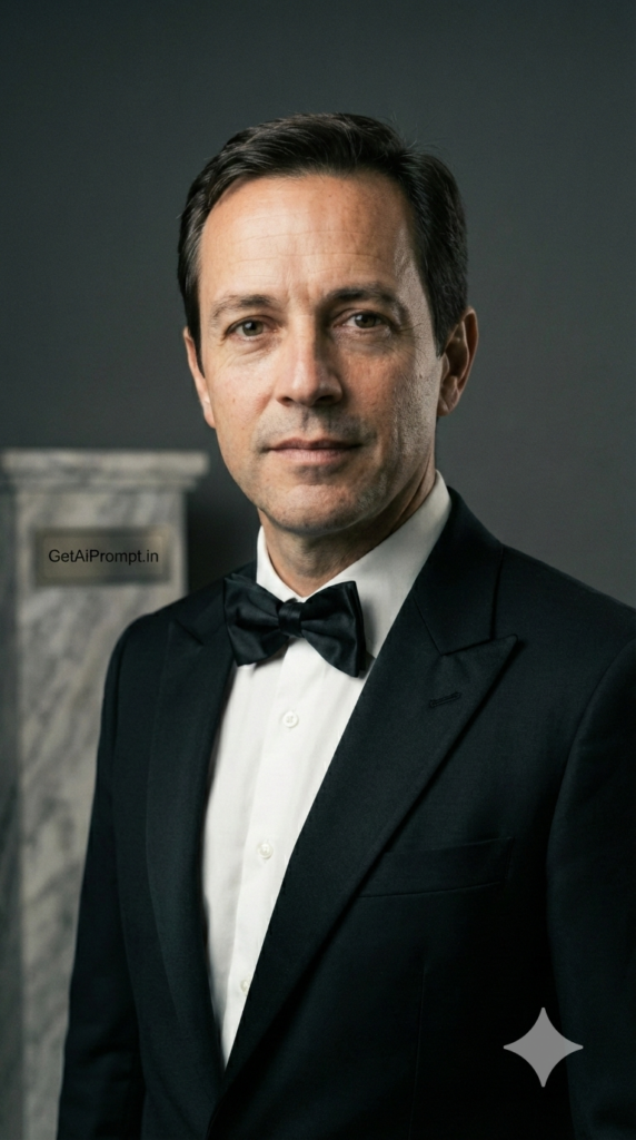 Black-Tie Executive Corporate Refinement AI Portrait International Prestige