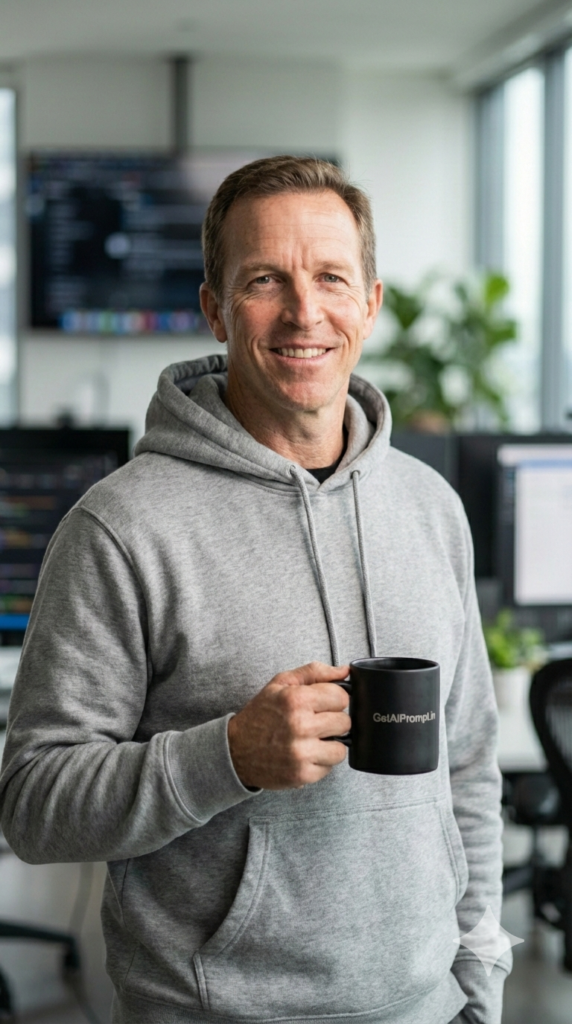 Full-Stack Developer Elevated Smart Casual AI Headshot Modern Startup Talent Profile