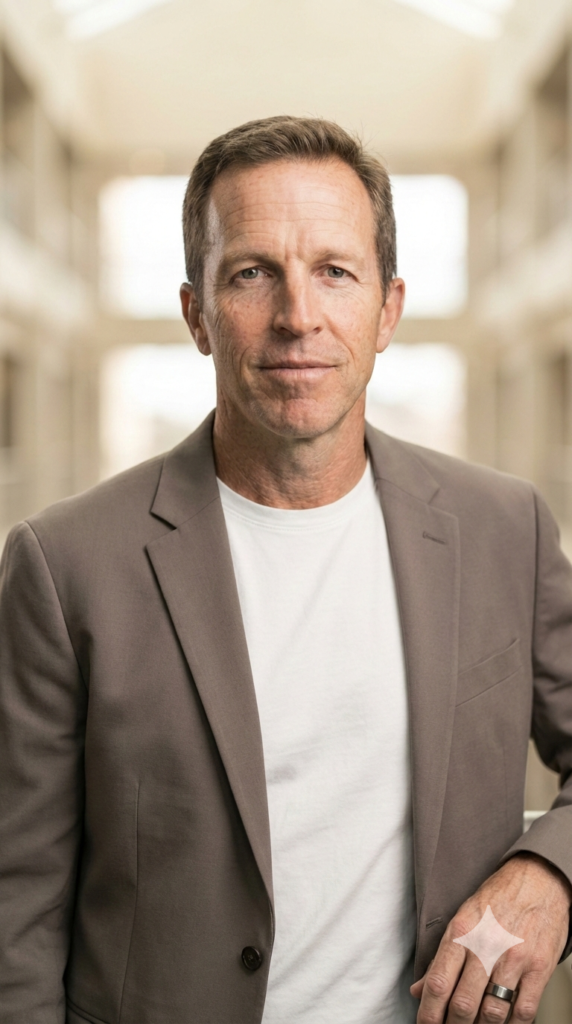 Tech Consultant Strategic Neutral Elegance Corporate Portrait AI Generated Advisory Photo