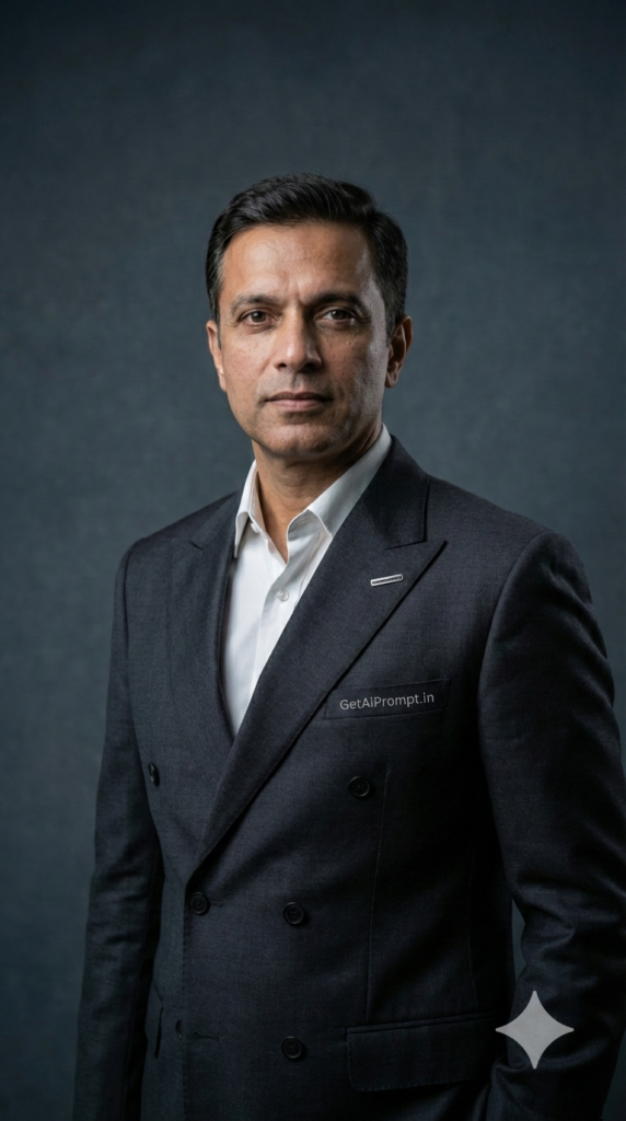 Structured Power Suit Studio Executive Shot AI Strategy Portrait