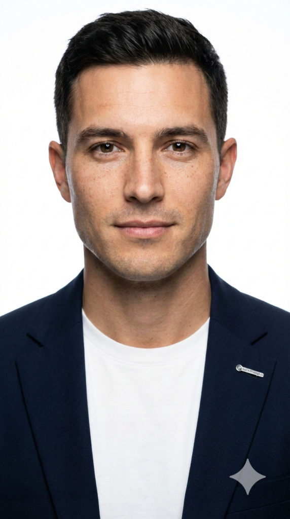 The Clean White Innovation Frame AI SaaS Builder Profile