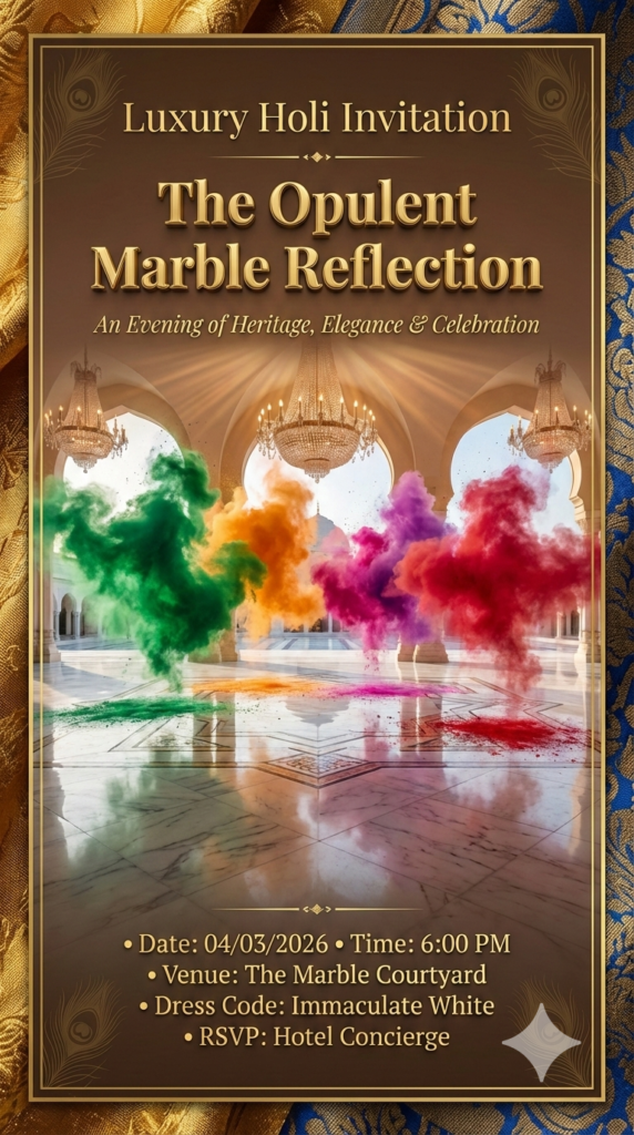 The Opulent Marble Reflection Concept royal 3d holi photo editing