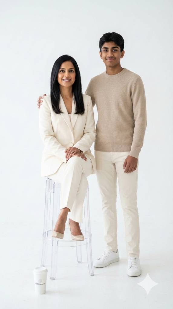 Modern Minimal White Studio Portrait Ideas High Key Lighting AI Prompt