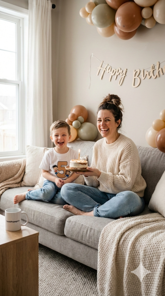 Cozy Home Birthday Lifestyle Session AI Prompt