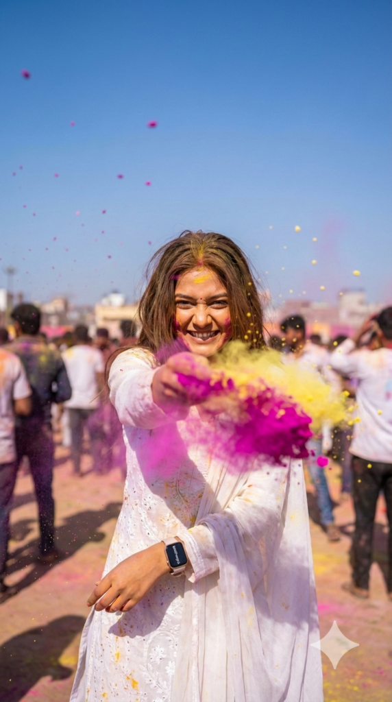 Solo Color Explosion The Power Throw Cinematic Hero Entry Viral Holi Photography