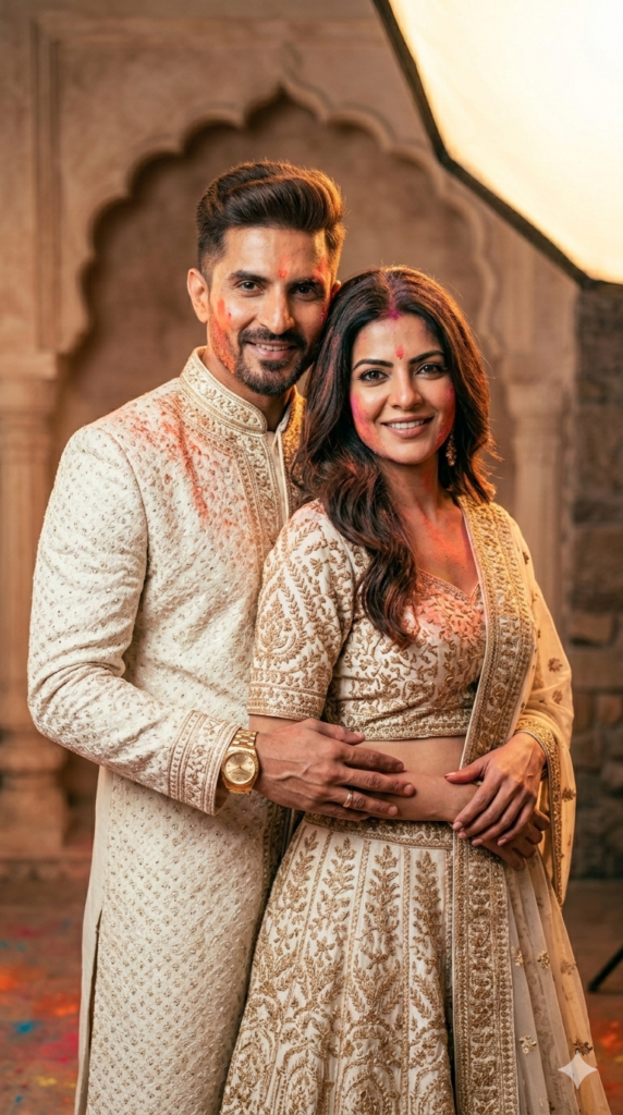 Heritage Wedding Vibe Cultural Holi Editorial AI Prompt and Traditional Indian Festive Couple Aesthetic