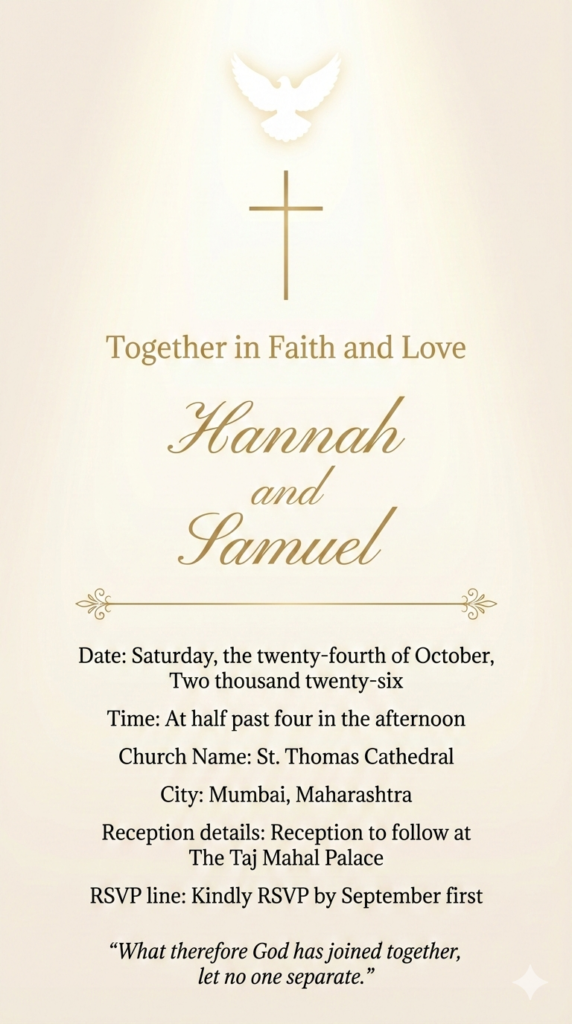 Dove and Light Sacred Union Invitation - Spiritual Christian Wedding Prompt