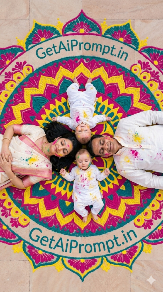 Option 10 The Aerial Color Mandala Drone Shot and Viral Aerial AI Festival Picture