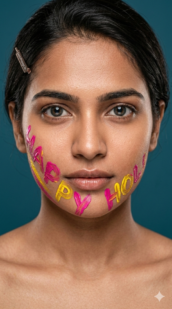 Option 13 Vogue Painted Face Close-Up Wish and Luxury AI Beauty Editorial