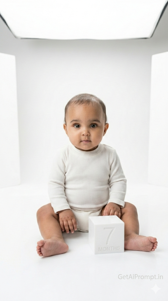 Airy Minimal Cloud Floor Series Photography Prompt Modern White Studio Portrait