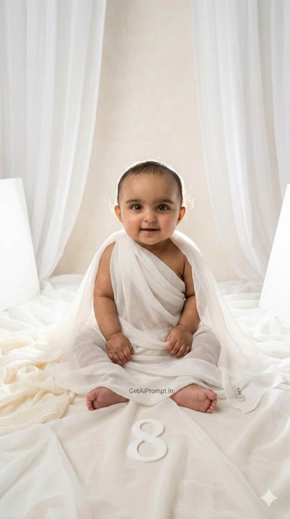 Angelic Soft Wrap Milestone Baby Prompt Ethereal Fine Art Infant Photography
