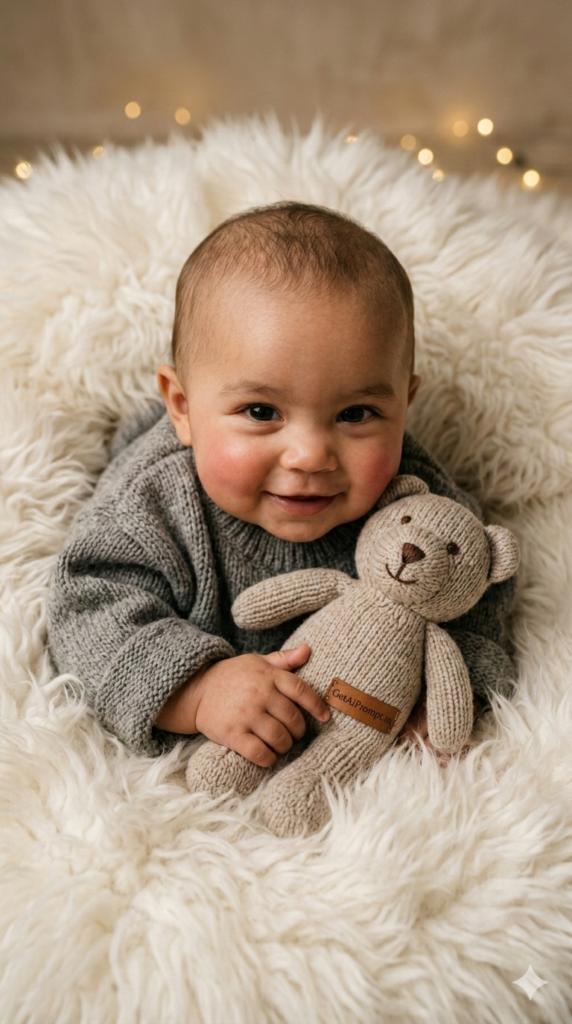 Plush Carpet Cozy Series Photography Prompt Warm Fuzzy Baby Picture