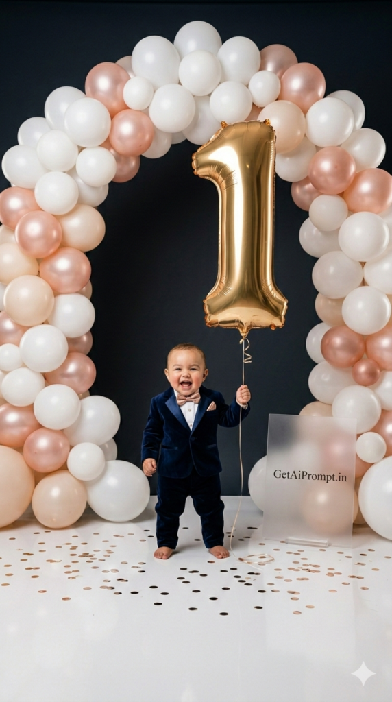 Luxe Balloon Arch Series Photo Prompt Premium Event Baby Pictures