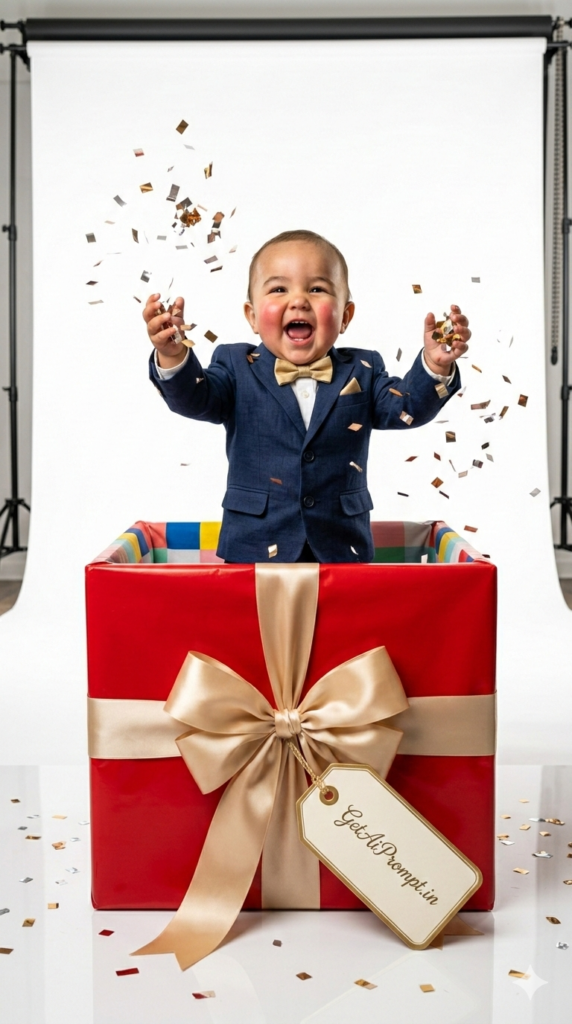 Gift Box Milestone Concept Celebration Prompt First Birthday Ideas