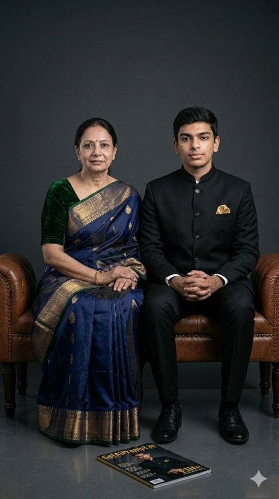 Option 3 Seated Side-by-Side Elegance Legacy Family Portrait AI