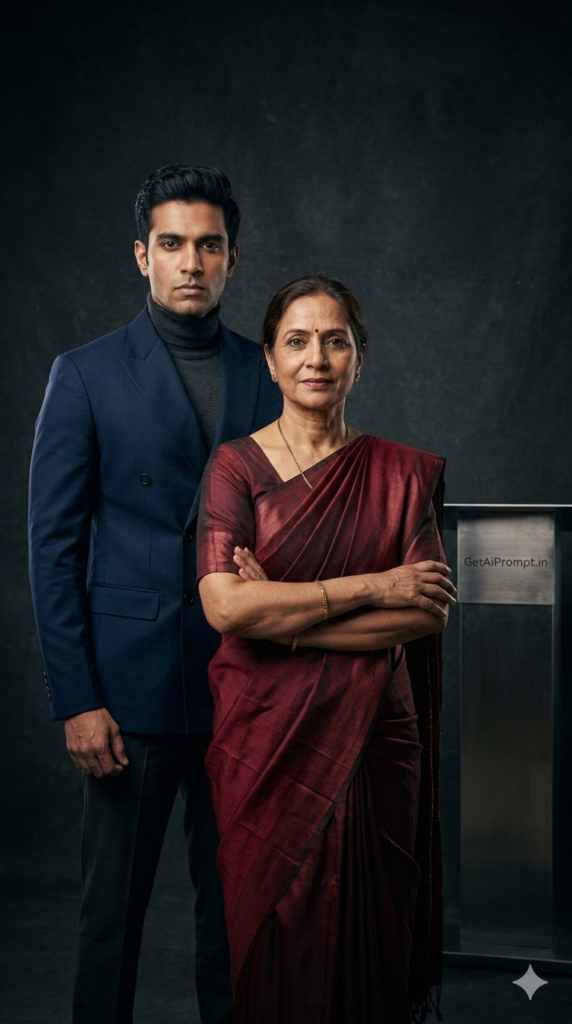 Option 11 Power Duo Portrait Legacy CEO AI Mother Son Studio Photoshoot