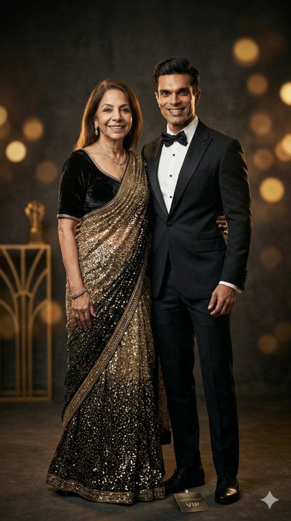 Option 20 Award Night Glamour Portrait AI Mother Son Hollywood