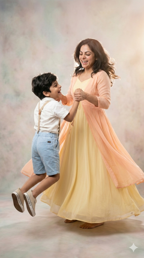 Option 25 Hand Swing Motion Cinematic AI Mother Son Studio