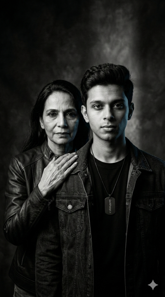 Option 35 Protective Shadow Frame Cinematic AI Mother Son Studio