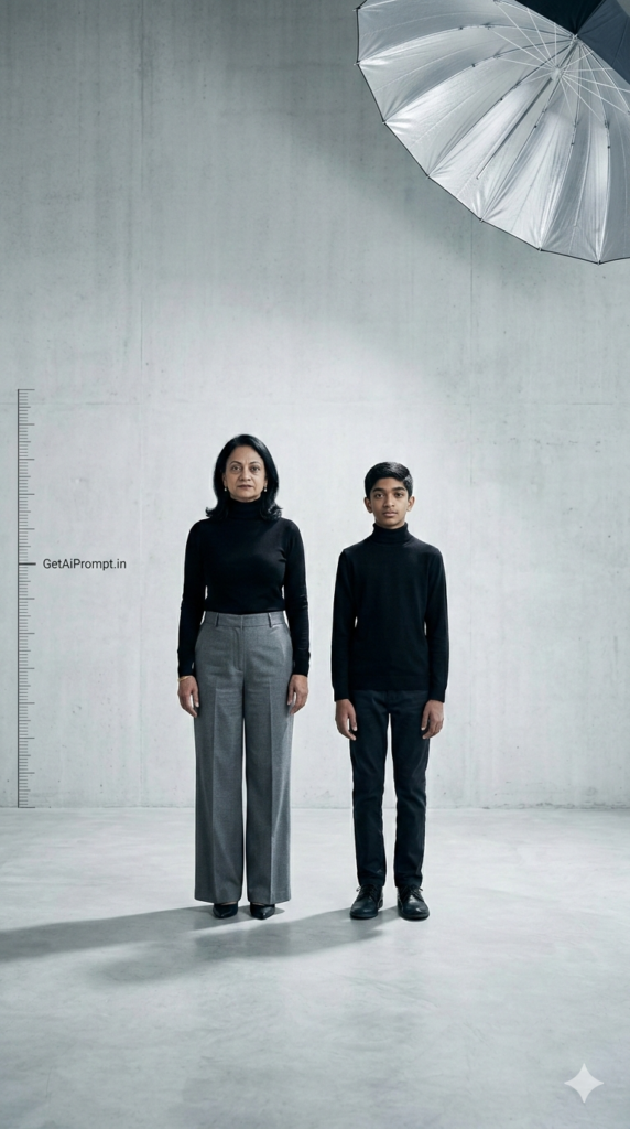 Option 44 Side-by-Side Growth Comparison Minimalist AI Mother Son