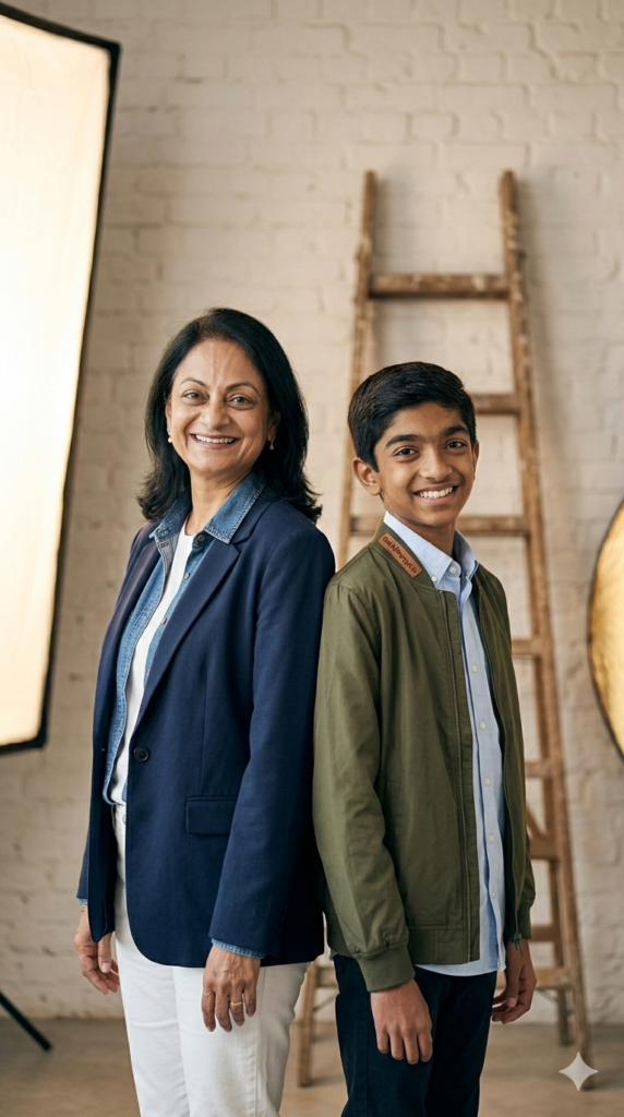 Option 45 Back-to-Back Milestone Frame Documentary AI Mother Son